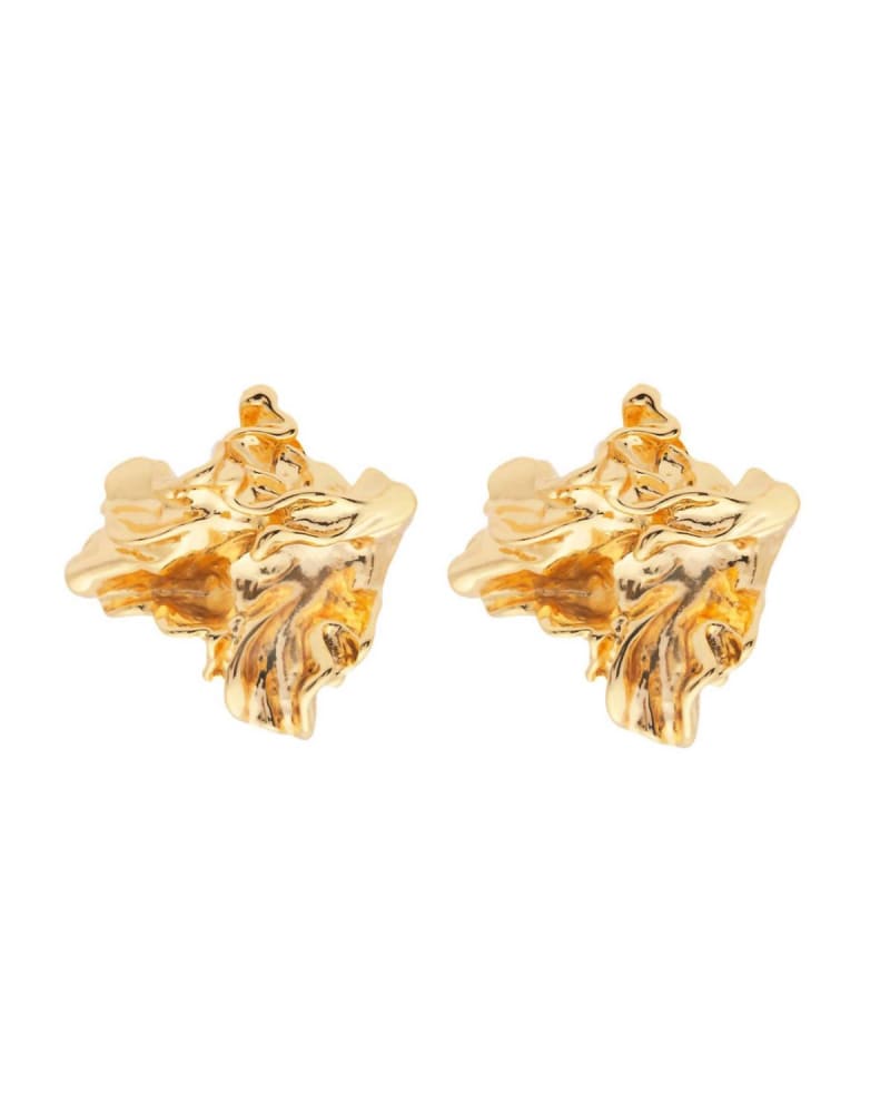 Front of a size O/S Reese Earrings in Gold in Gold by Amber Sceats. | dia_product_style_image_id:330853